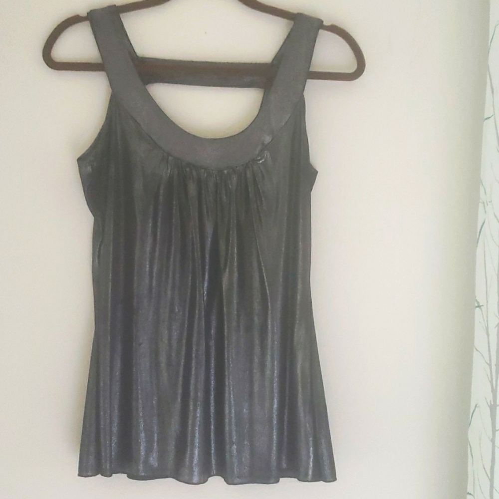 Silvery grey dressy top